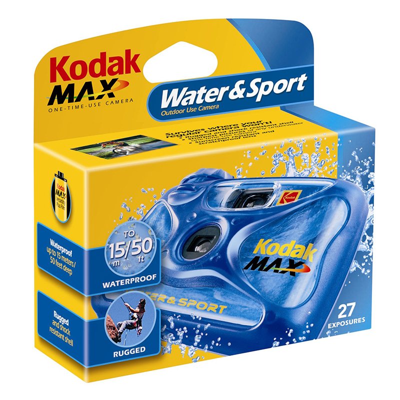 Kodak One Time Use Camera Water & Sport 27 Exposure